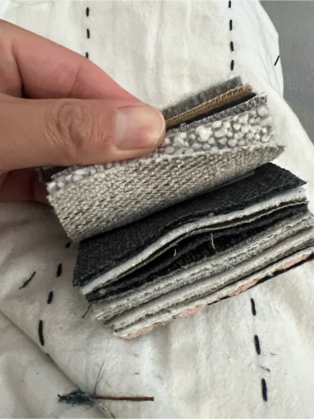 Mixed Textile Fabric Swatch Bundle – 20 Pcs 3x3”